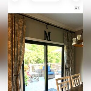 Pottery Barn Gray Floral Curtains